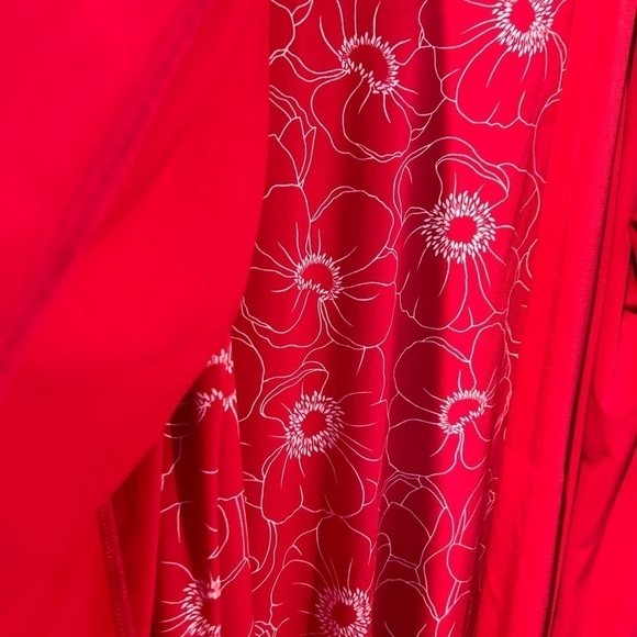 NWOT Susan Graver 2pc Hot Pink/White Liquid Knit Cardigan Set - Picture 3 of 10